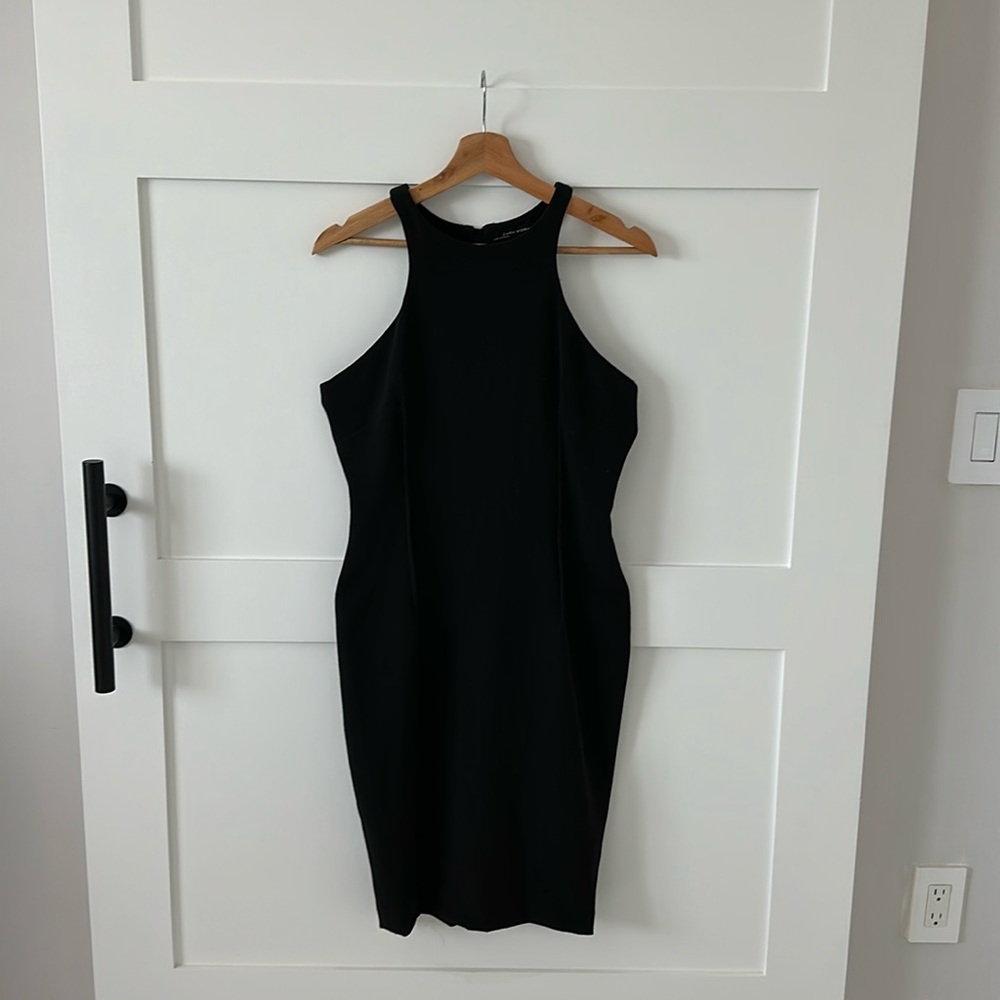 Zara black midi dress
